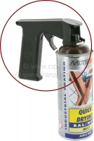 Handvat voor verfspuitbus. Precieze en gecontroleerde dosering van de