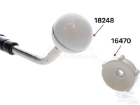 Citroen-2CV - Pookknop (kogel), gemaakt van kunststof met chromen ring! Kleur crème. Geschikt voor Citr