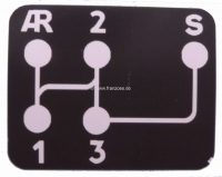 citroen 2cv versnellingspook hefinrichting sticker met schakelschema voor uit belgische P16985 - Bild 1