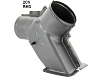 citroen 2cv verwarming ventilatie aansluitstuk kachelslang groot met klep midden vastgelast aan P15614 - Bild 1