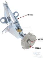 Citroen-2CV - Knop voor het openingsmechanisme van de ventilatorklep. Kleur grijs, gemaakt van hard plas