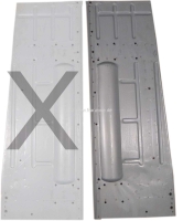 Citroen-2CV - ACDY, rechter vloerpaneel compleet, met alle schroefverbindingen en verstevigingsstaven. H