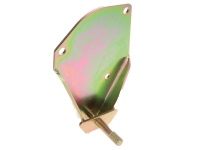 Citroen-2CV - Afdekplaat vooras links, met tapbout (diameter 12mm) voor bevestiging van de schokdemper. 