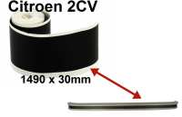 Bumper plakstrip, smal. Kleur zwart. Afmeting 1490x30mm. Geschikt voor 2CV