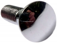 Renault - Bumperbout M8x31, verchroomd. De bout heeft een vierkant van 8 mm voor bevestiging in de b