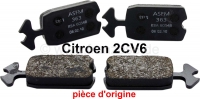 Citroen-2CV - Remblokken voor, geschikt voor Citroen 2CV (origineel). Gemonteerd van 1981 tot 1990, orig