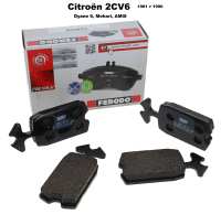 Remblokken voor, geschikt voor Citroen 2CV. Originele fabriekskwaliteit