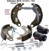 citroen 2cv voorrem zonder hydraulische remschoenset voor met wielremcilinders zuiger 28 57mm P13245 - Bild 1