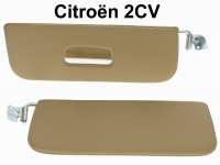 citroen 2cv zonneklep binnenspiegel links rechts 1 paar kleur beige geschikt voor P18480 - Bild 1