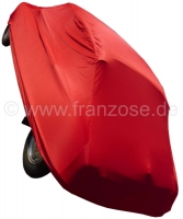 Citroen-DS-11CV-HY - Autohoes in rood, voor Citroen DS. Synthetische vezels, luchtdoorlatend, stofbindend. Spec