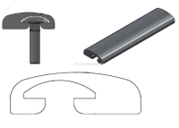 Citroen-DS-11CV-HY - Aluminium randprofiel (1500mm) voor de zijpanelen in de bak. Geschikt voor de vroege Citro