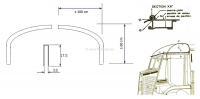 Citroen-DS-11CV-HY - Randprofiel voor de overgang van cabinedak naar laadbak. Dit profiel is gemonteerd op de n