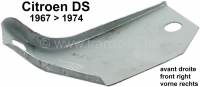 Citroen-DS-11CV-HY - Voorste dwarsbalk, montagebeugel rechts. Geschikt voor Citroen DS, vanaf modeljaar 1967 (n