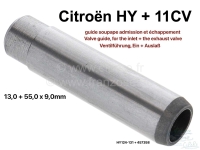 Citroen-DS-11CV-HY - Klepgeleider, voor de inlaat- + uitlaatklep. Geschikt voor Citroen 11CV + Citroen HY. Afme