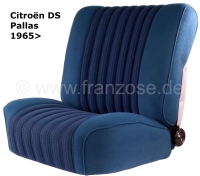 DS Pallas, stoelhoezen voor + achter, Citroen DS Pallas, kleur petrol gestreept
