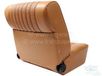 Citroen-DS-11CV-HY - DS Non Pallas, stoelhoezen voor + achter, Citroen DS, kunstleer lichtbruin (fawn). Citroen