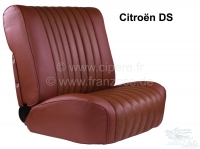 Sonstige-Citroen - DS Non Pallas, stoelhoezen voor + achter, Citroen DS, kunstleer bruin (tabak). Citroen DS,