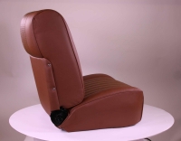 Sonstige-Citroen - DS Non Pallas, stoelhoezen voor + achter, Citroen DS, kunstleer bruin (tabak). Citroen DS,