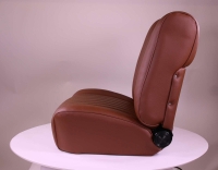 Sonstige-Citroen - DS Non Pallas, stoelhoezen voor + achter, Citroen DS, kunstleer bruin (tabak). Citroen DS,