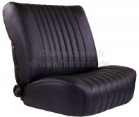 Sonstige-Citroen - DS Non Pallas, stoelhoezen voor + achter, Citroen DS, zwart kunstleer. Citroën DS uit 196