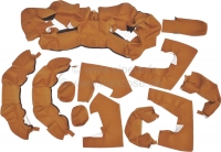 Citroen-DS-11CV-HY - SM, stoelhoezen voor + achter. Kleur: oker (karamel). Incl. materiaal voor de deurpanelen.