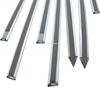 Sonstige-Citroen - Centreer-sierstrip set (brede versie, met wit rubber). Geschikt voor Citroen DS Pallas (8 