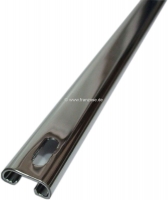 Citroen-DS-11CV-HY - Motorkapscharnier van roestvrij staal, voor Citroen 11CV. (chroomstrip in het midden van d