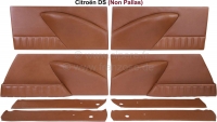 Sonstige-Citroen - DS Pallas, deurpanelen (4 stuks). Bruin tabaksleer, incl. 4x leren bekleding, boven de deu