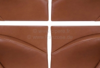 Sonstige-Citroen - DS Pallas, deurpanelen (4 stuks). Bruin tabaksleer, incl. 4x leren bekleding, boven de deu