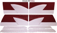 Sonstige-Citroen - DS Pallas, deurpanelen (4 stuks). Stof donkerrood (grenat). Geschikt voor Citroen DS Palla