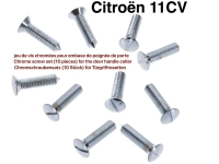 citroen ds 11cv hy deursloten handgrepen chroom schroefset 10 stuks voor deurklinkrozetten geschikt P60356 - Bild 1