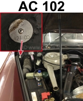 citroen ds 11cv hy embleme kleur naamplaatje ac102 gemonteerd motorruimte P37928 - Bild 1