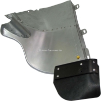 Citroen-DS-11CV-HY - Afdekplaat voor de hydraulische leidingen in de wielkast rechtsachter (incl. spatlap). Ges