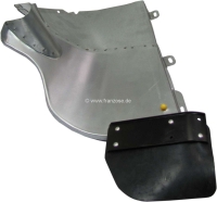 Afdekplaat voor de hydraulische leidingen in de wielkast rechtsachter (incl