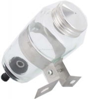 Citroen-DS-11CV-HY - Remvloeistofreservoir van glas. Hoogte glas: ongeveer 115 mm. Incl. roestvrijstalen beugel