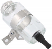Citroen-DS-11CV-HY - Remvloeistofreservoir van glas. Hoogte glas: ongeveer 115 mm. Incl. roestvrijstalen beugel
