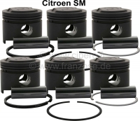 SM, zuiger (87mm boring) voor Citroen SM. Per set (6 stuks)
