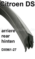 Achterruitrubber boven + zijkant. Geschikt voor Citroen DS berline. Of