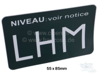 citroen ds 11cv hy loodgieter lhm niveau sticker voor opslagcontainer afmeting 55 x 85 mm P37312 - Bild 1