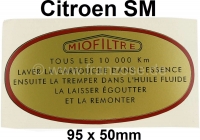 citroen ds 11cv hy luchtfilter sm sticker ovaal geschikt voor P37778 - Bild 1