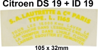citroen ds 11cv hy luchtfilter transparante sticker gele letters voor het geschikt P37786 - Bild 1