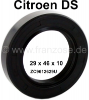 Nokkenaskeerring (oliekeerring), geschikt voor Citroen DS. Afmeting: 29x46x10