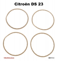 Voering keerring bodem (4 stuks). Geschikt voor Citroen DS 23. 93,5mm boring
