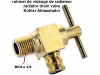 citroen ds 11cv hy motorkoeling afvoerkraan voor koeler waterkraan volledig gemaakt van messing P32482 - Bild 1