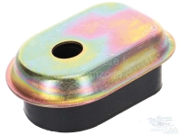 Citroen-DS-11CV-HY - Radiatorbevestigingsrubber (silent rubber 40 x 62mm) met roestvrijstalen plaat (centreerpl