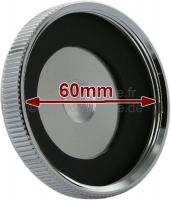 Citroen-DS-11CV-HY - Verchroomde radiateurdop, met dichting. Voor 60 mm schroefdraaddiameter. Geschikt voor Cit