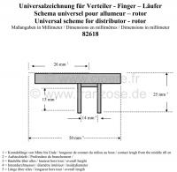 Renault - SEV, verdelervinger. Geschikt voor Renault R4, achtermotor. Peugeot 203, 403, 404, Citroë