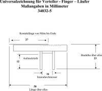 Renault - SEV, verdelervinger SEV. Type S4510. Voor verdelers met contactcassette. Geschikt voor Cit