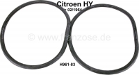 Citroen-DS-11CV-HY - Voorruitrubber (2 stuks). Geschikt voor Citroen HY, tot bouwjaar 2/1964 (gedeelde voorruit