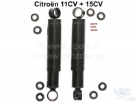 Citroen-DS-11CV-HY - Schokdemper (2 stuks) oliedruk, voor de vooras. Geschikt voor Citroen 11CV + 15CV. Of. Nr.